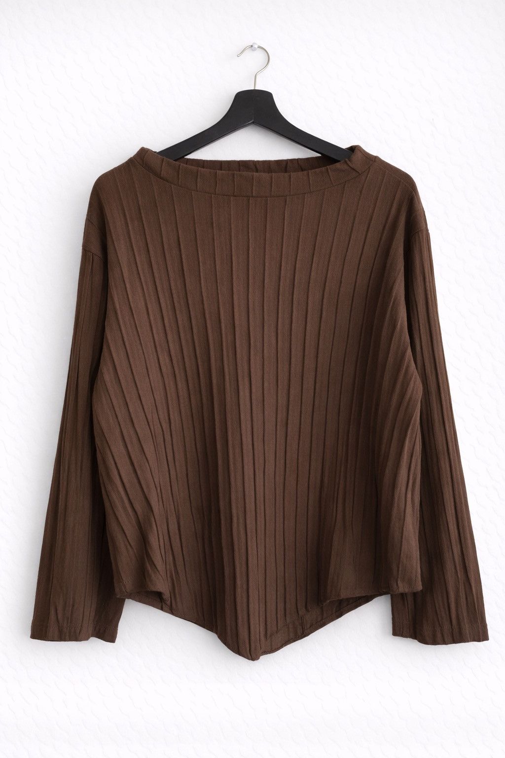 Issey Miyake Vintage HAI Sporting Gear Brown Ribbed Knit Top Issey Miyake Size M / US 6-8 / IT 42-44 - 2 Thumbnail