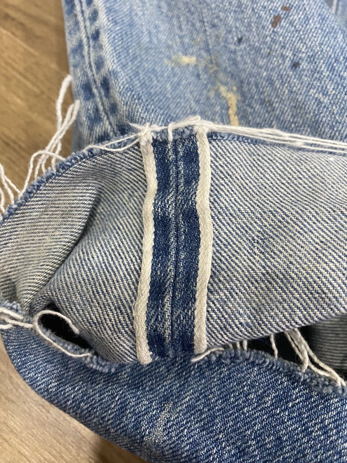 Levi's Vintage Levis small E redline selvadge splash paint Size US 34 / EU 50 - 5 Thumbnail