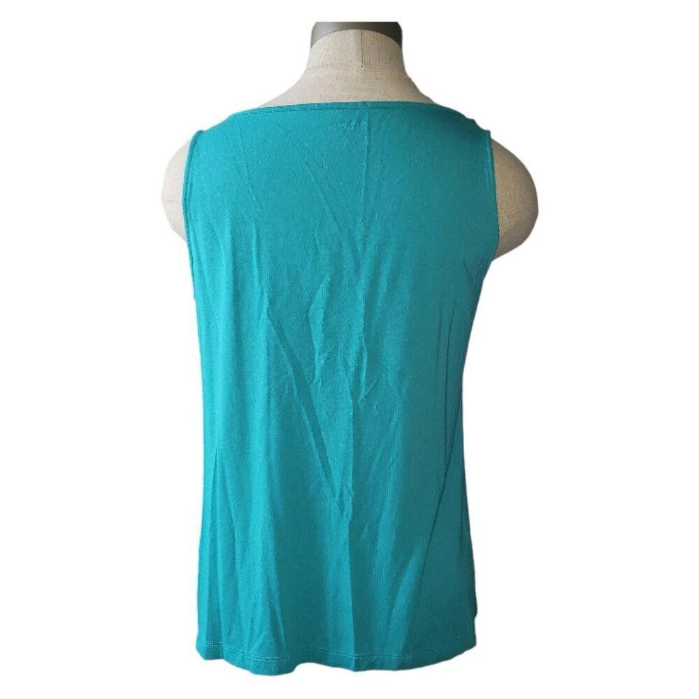 Chicos CT1638 Chico's Ladies Aqua Slit Tank Size 4 Size S / US 4 / IT 40 - 3 Thumbnail