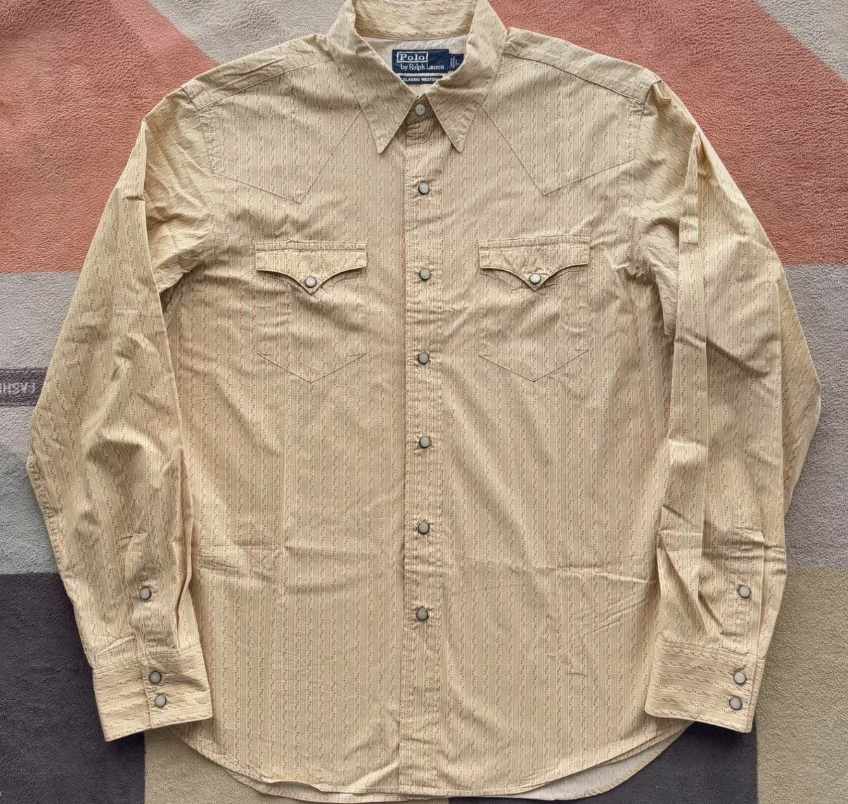 Polo Ralph Lauren Ralph Lauren Polo Western Floral Stripe Shirt K22 Size US L / EU 52-54 / 3 - 1 Thumbnail