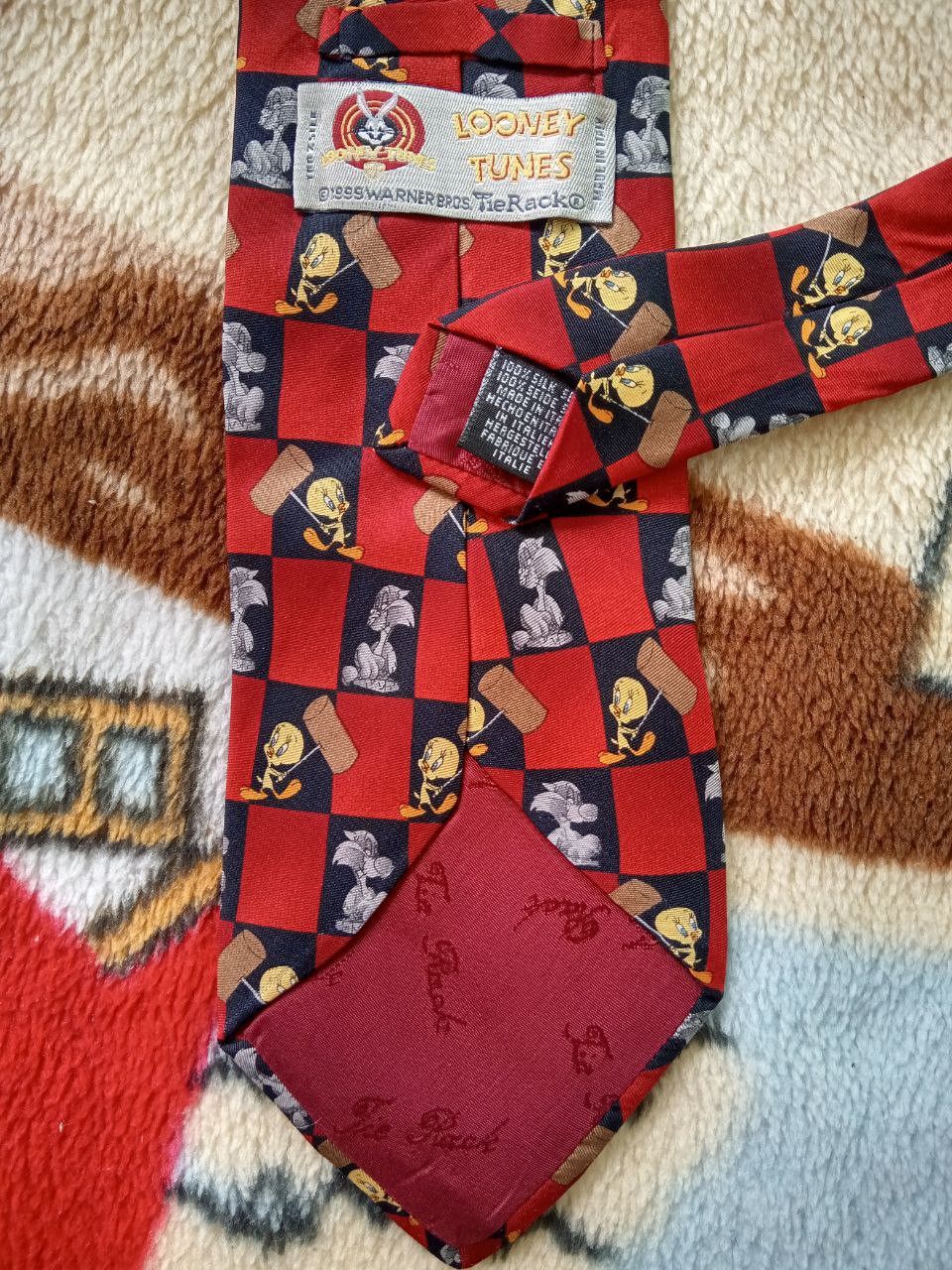 Warner Bros Vintage Looney Tunes Silk Tie 1999 Size ONE SIZE - 2 Thumbnail