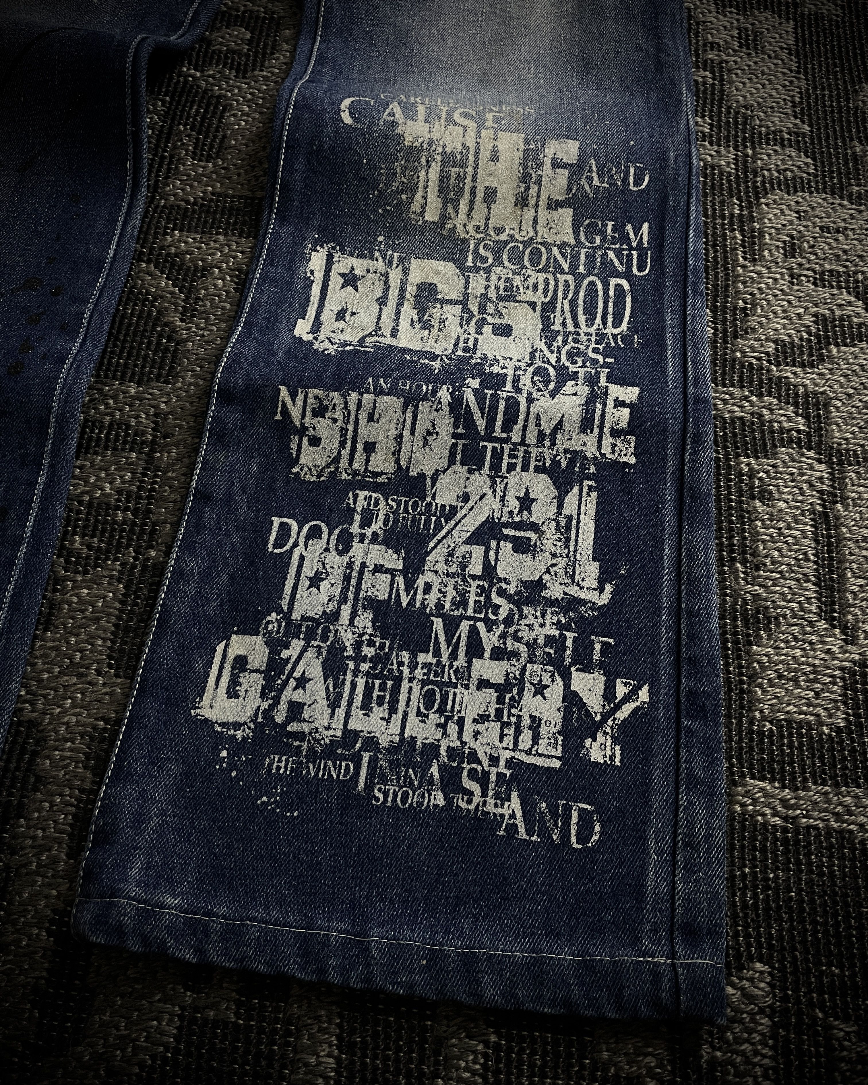 BERNINGS SHO Bernings Sho Distressed Poem Studded Bootcut Denim Size US 29 - 5 Thumbnail