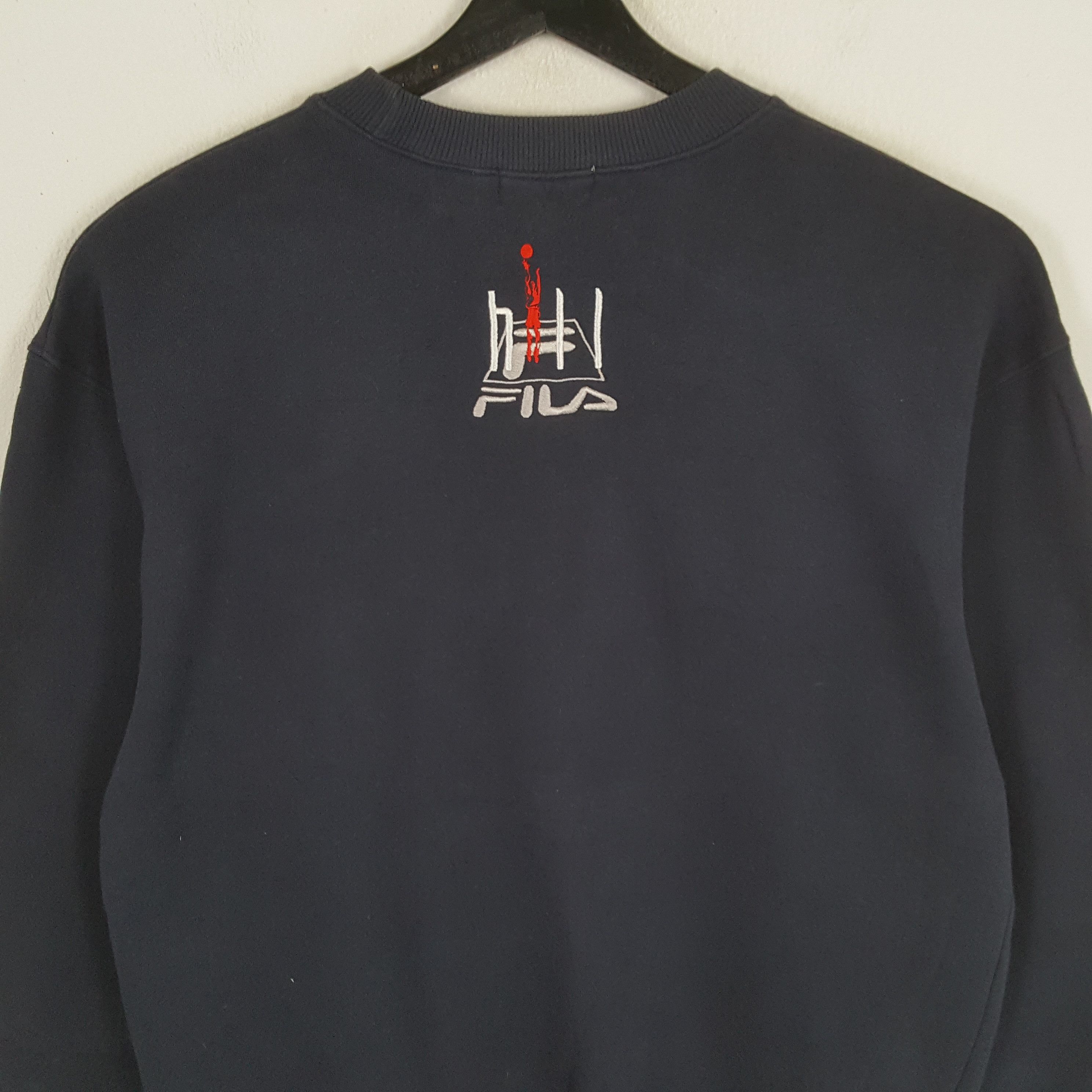 Fila × Vintage FILA Center Logo Spellout Design Sweatshirt Size US L / EU 52-54 / 3 - 4 Thumbnail