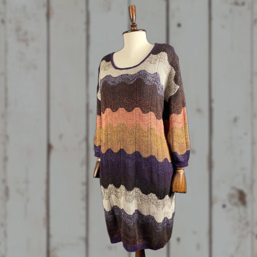Missoni Missoni Lindex Womens Sweater Dress M Multicolor Cotton Long Sleeve Shirt Dress Size M / US 6-8 / IT 42-44 - 1 Thumbnail