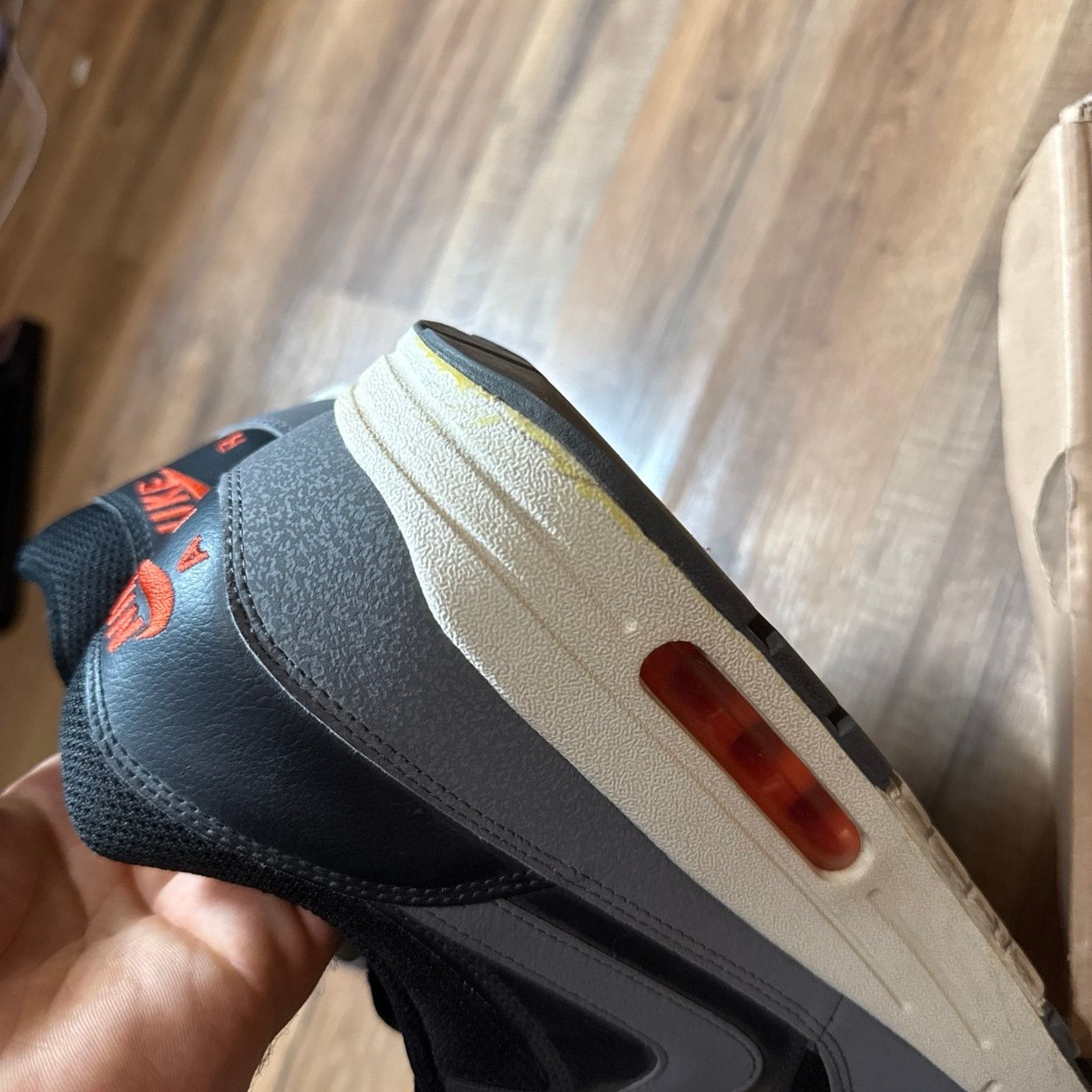 Nike 2012 Nike Air Max 1 Black Cool Grey Anthracite Size US 13 / EU 46 - 8 Thumbnail
