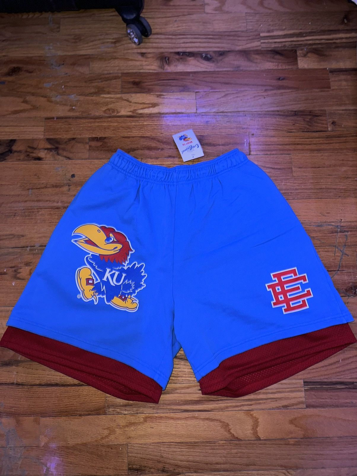 Eric Emanuel × NCAA Eric Emanuel EE Double Layer Kansas Jayhawks Shorts SZ XL Size US 38 / EU 54 - 1 Thumbnail