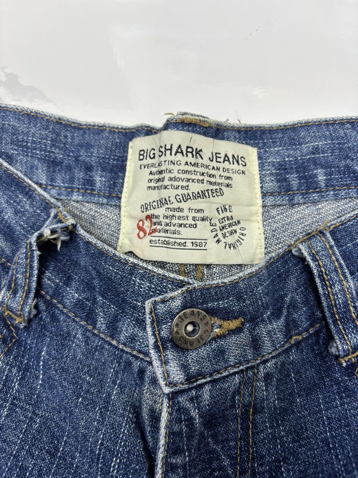 Acne Studios BAGGY Big Shark Jeans Acne Studios Style Distressed Denim Size US 31 - 11 Thumbnail