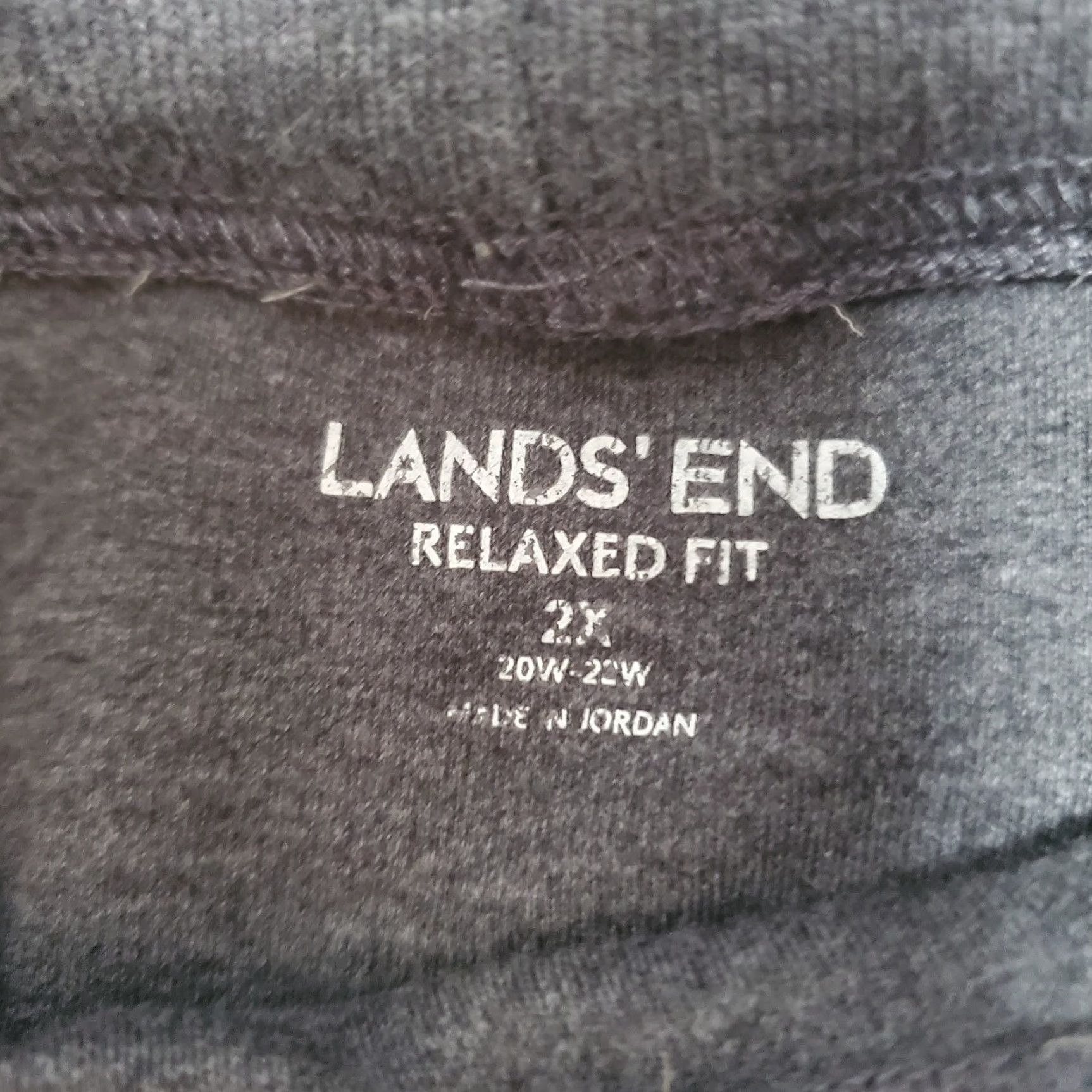 Lands' End Lands' End Top Womens 2X 20/22 Gray Mock Neck Long Sleeve Relaxed Fit Shirt Size XXL / US 16-18 / IT 52-54 - 3 Thumbnail