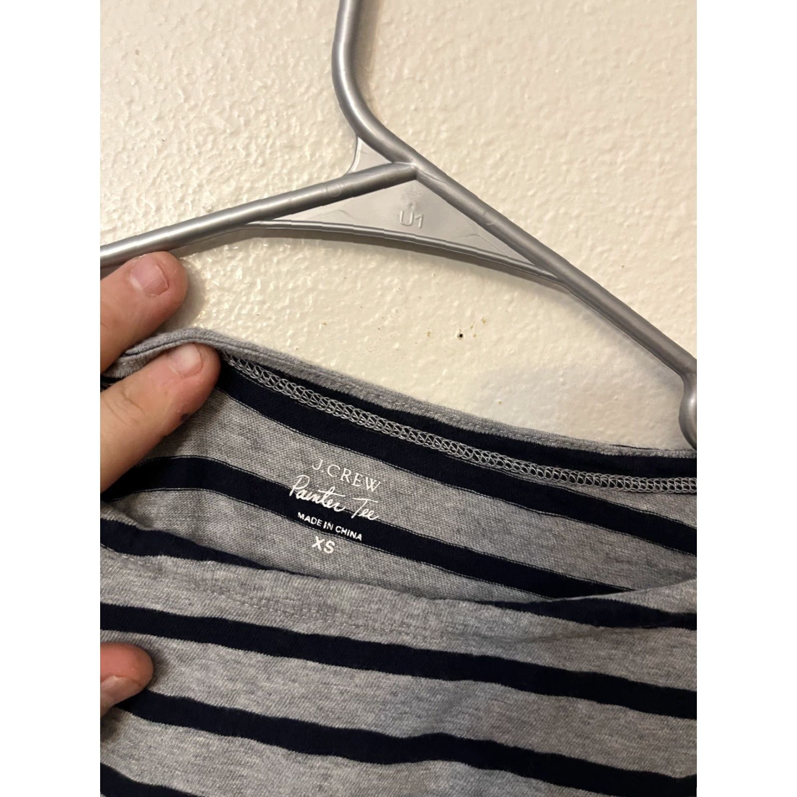 J.Crew J Crew Shirt Women XS Blue Gray Stripe Painters Tee Size XS / US 0-2 / IT 36-38 - 3 Thumbnail