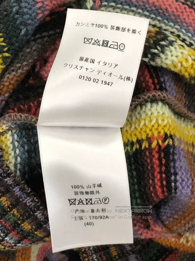 Dior Dior Colourful striped love cashmere sweater Size S / US 4 / IT 40 - 6 Thumbnail