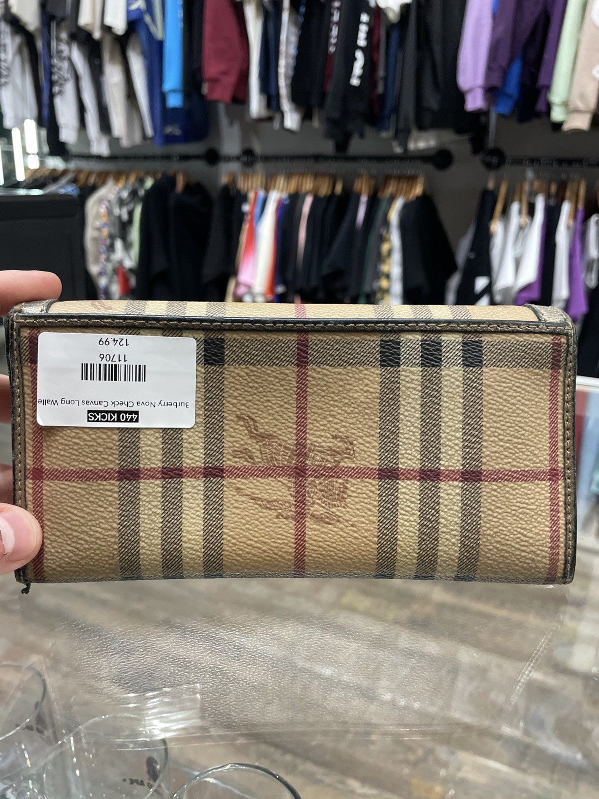 Burberry Burberry Nova Check Canvas Long Wallet Size ONE SIZE - 1 Thumbnail