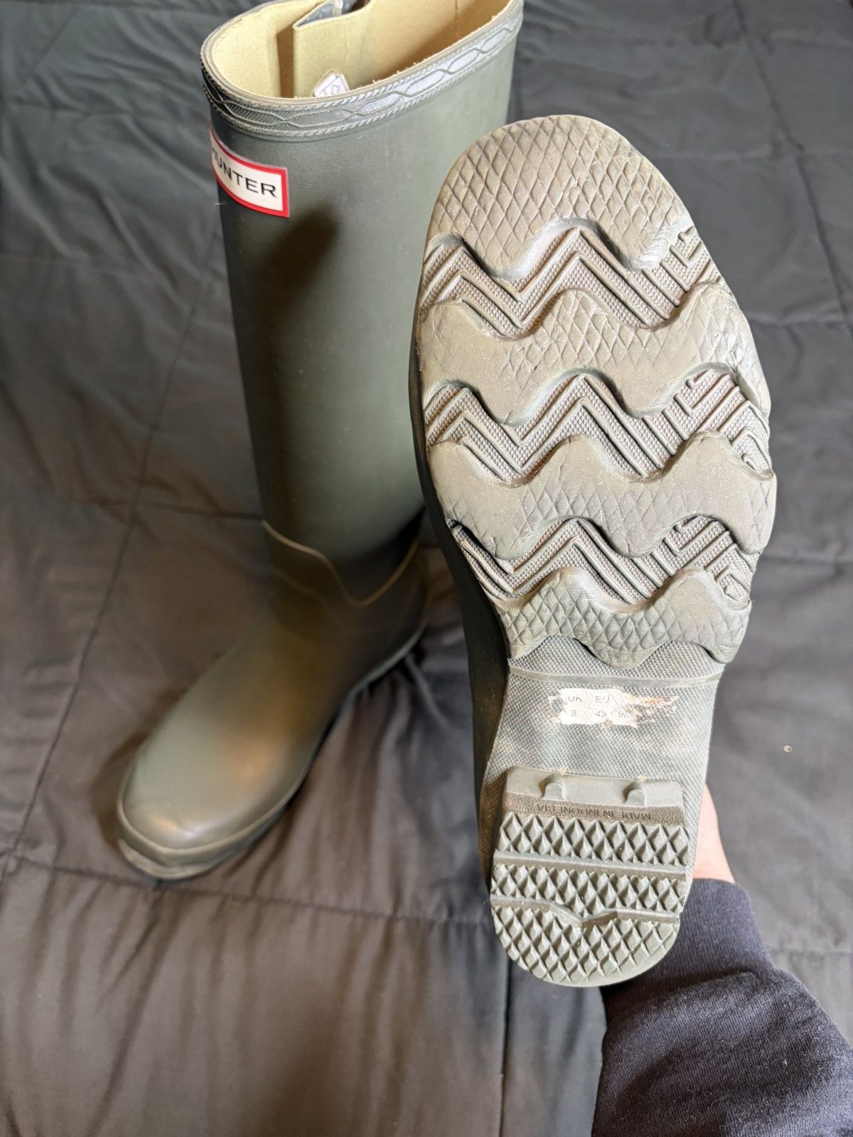 Hunter Hunter Original Tall Waterproof Rain Boot “Green” Size US 10 / IT 40 - 3 Thumbnail