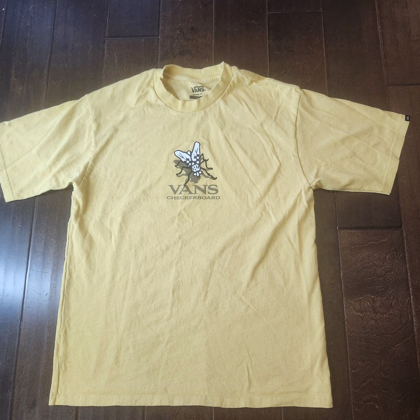 Vans VANS T-Shirt Mens Small Yellow Graphic Print Checkerboard Fly 90s Classic Skate Tee Size US S / EU 44-46 / 1 - 2 Thumbnail