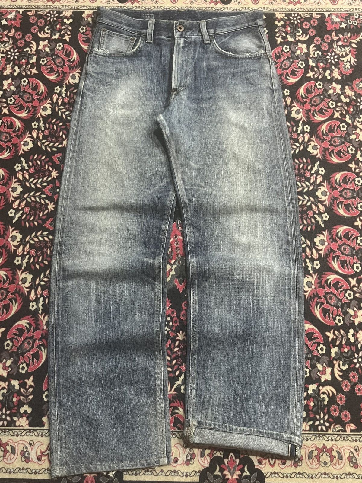 Vintage Vintage Japanese Brand Edwin 505 Half Selvedge Blue Jeans Size US 32 / EU 48 - 1 Thumbnail