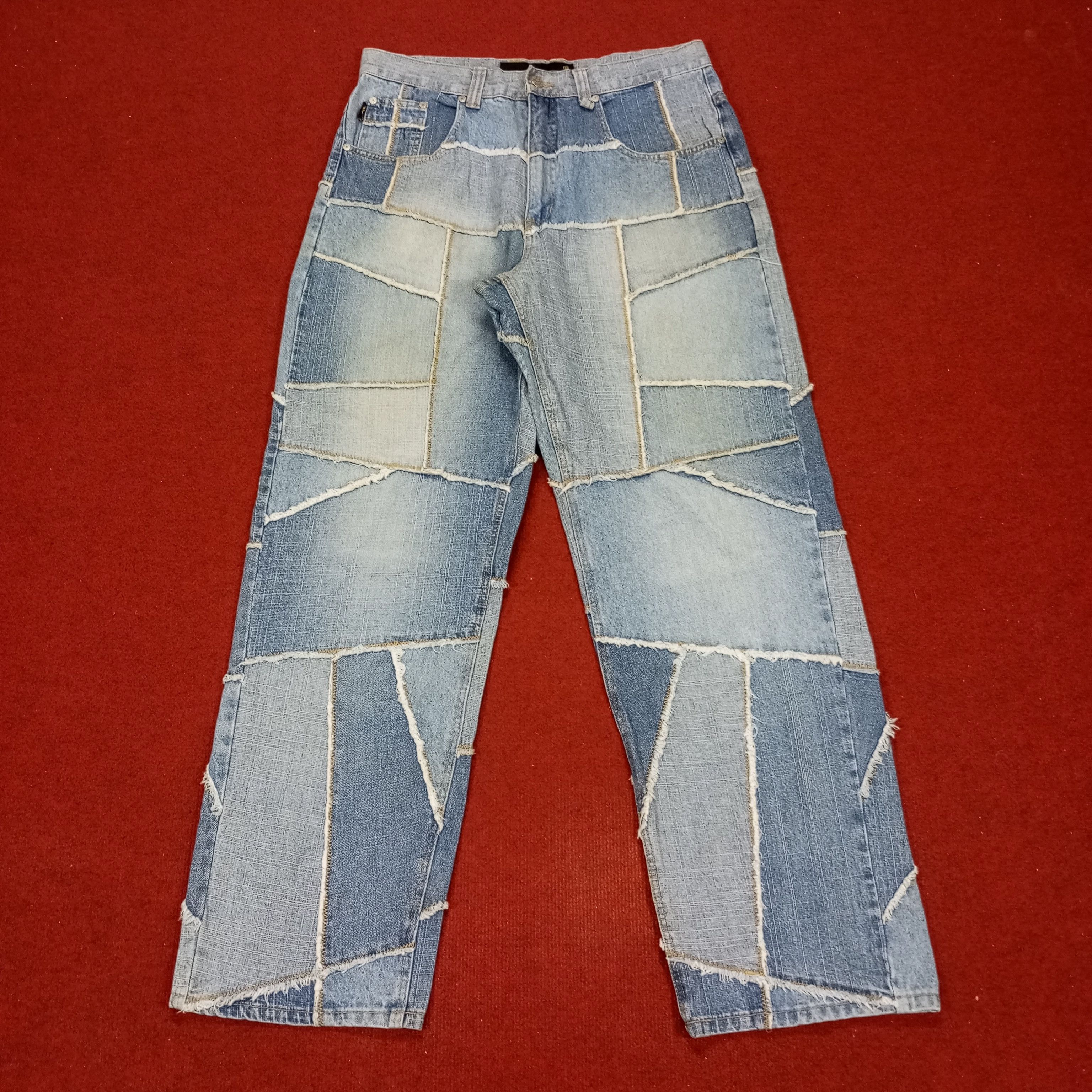 VIBE Vibes Gold Label Rare Fashion Patchwork Style Jeans Size US 34 / EU 50 - 1 Thumbnail