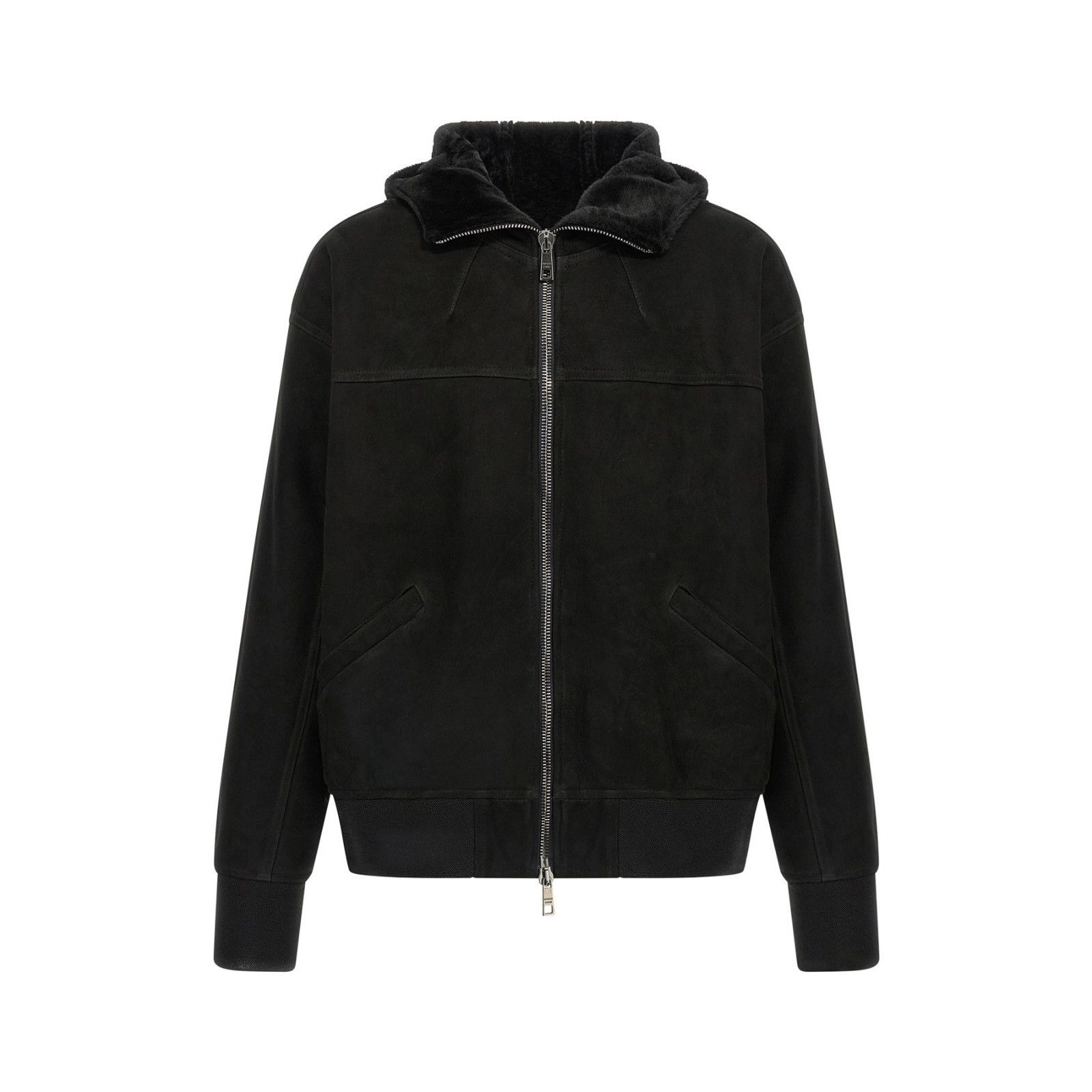 Giorgio Brato GIORGIO BRATO Black Shearling Zip Jacket New & Authentic (Me Size US XL / EU 56 / 4 - 1 Thumbnail