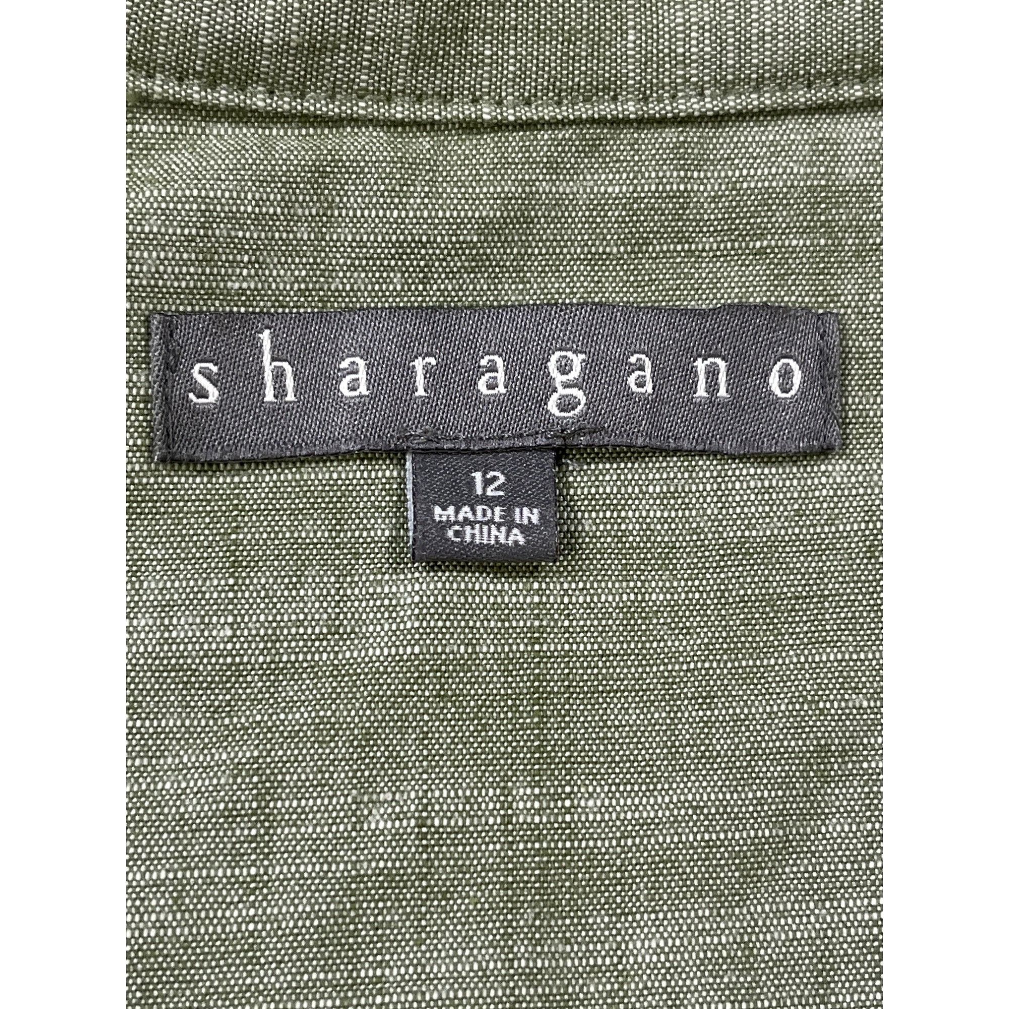 Designer Sharagano SKU 7610 Womens Olive Green Utility Dress Size 12 Size XL / US 12-14 / IT 48-50 - 3 Thumbnail