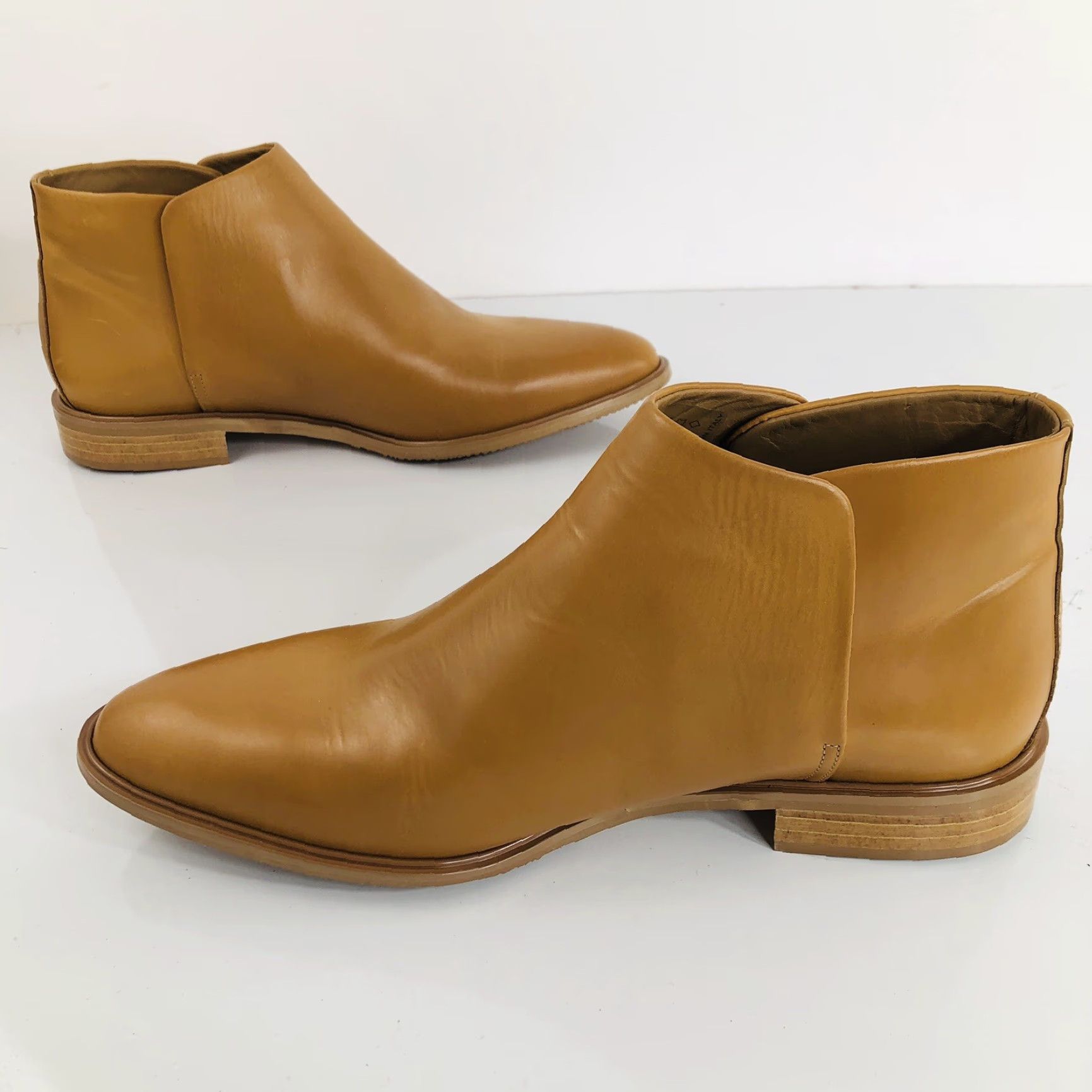 Everlane EVERLANE - Unworn - Womens 9.5 Camel / Tan / Light Brown Ankle Boots Shoes Boot Leather Vintage? Size US 10 / IT 40 - 4 Thumbnail