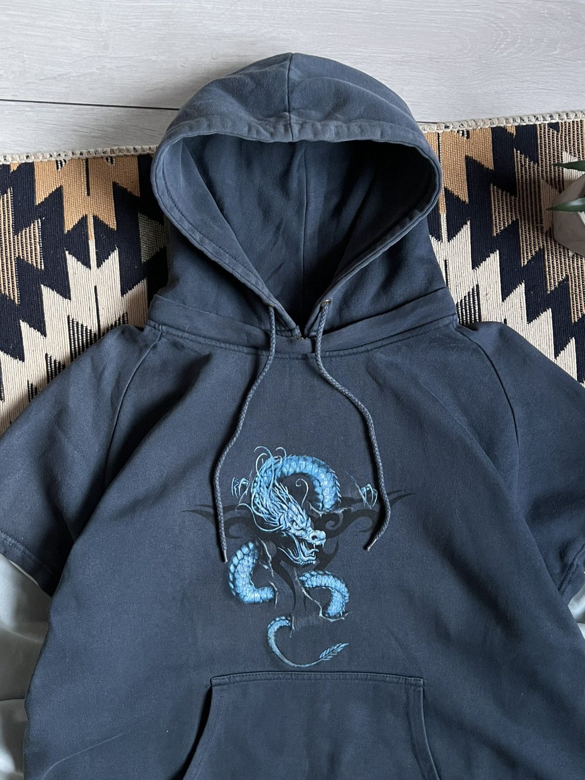 Vintage Vintage JNCO Style Y2k Spiral Dragon Horror Piece Hoodie Size US L / EU 52-54 / 3 - 3 Thumbnail