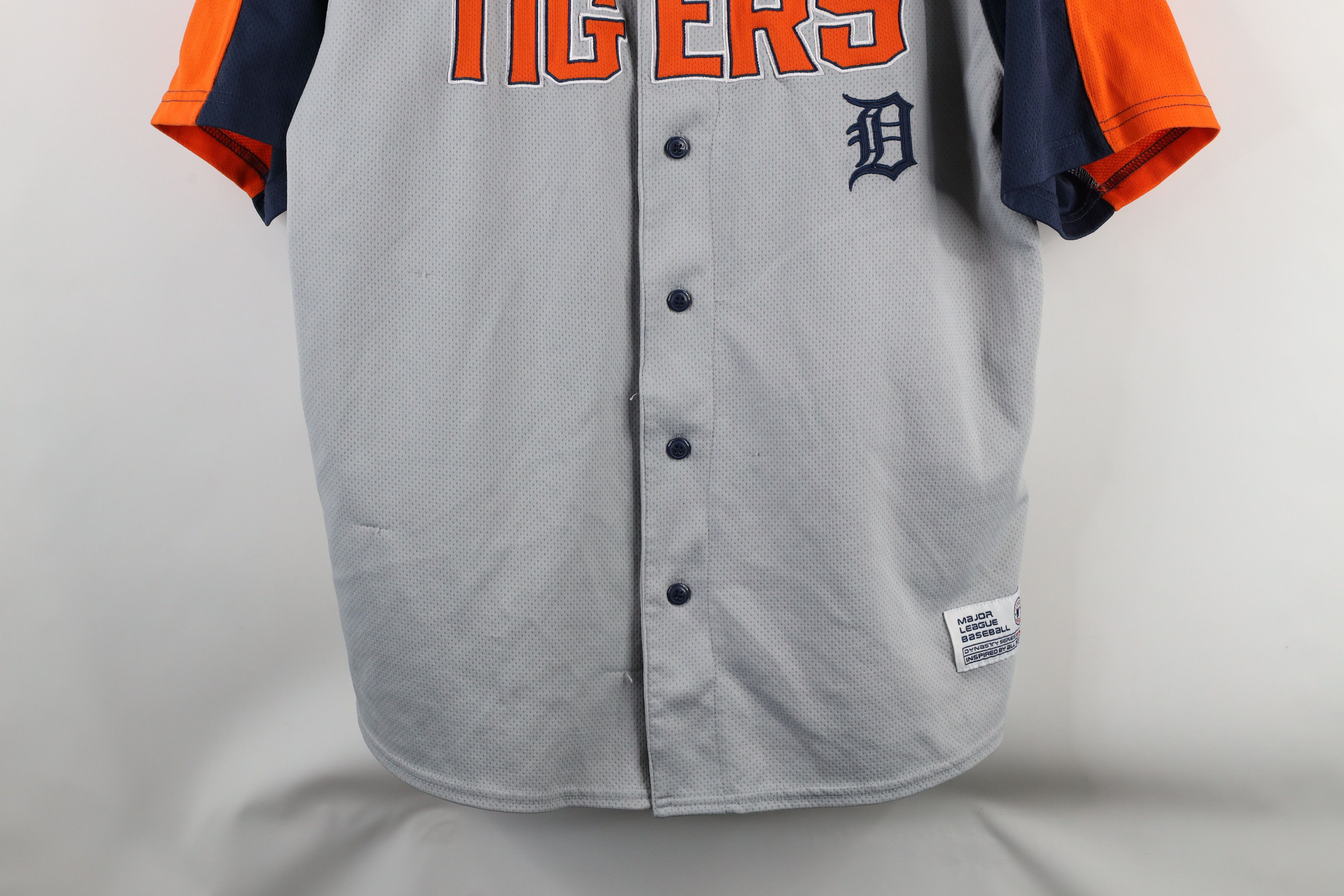 Vintage Vintage Spell Out Detroit Tigers Baseball Jersey Gray Size US XL / EU 56 / 4 - 3 Thumbnail
