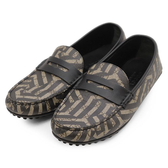 Gucci Gucci Gucci GG Supreme Leather Canvas Loafers Leather Shoes DUTY FREE for USA Size ONE SIZE - 1 Thumbnail
