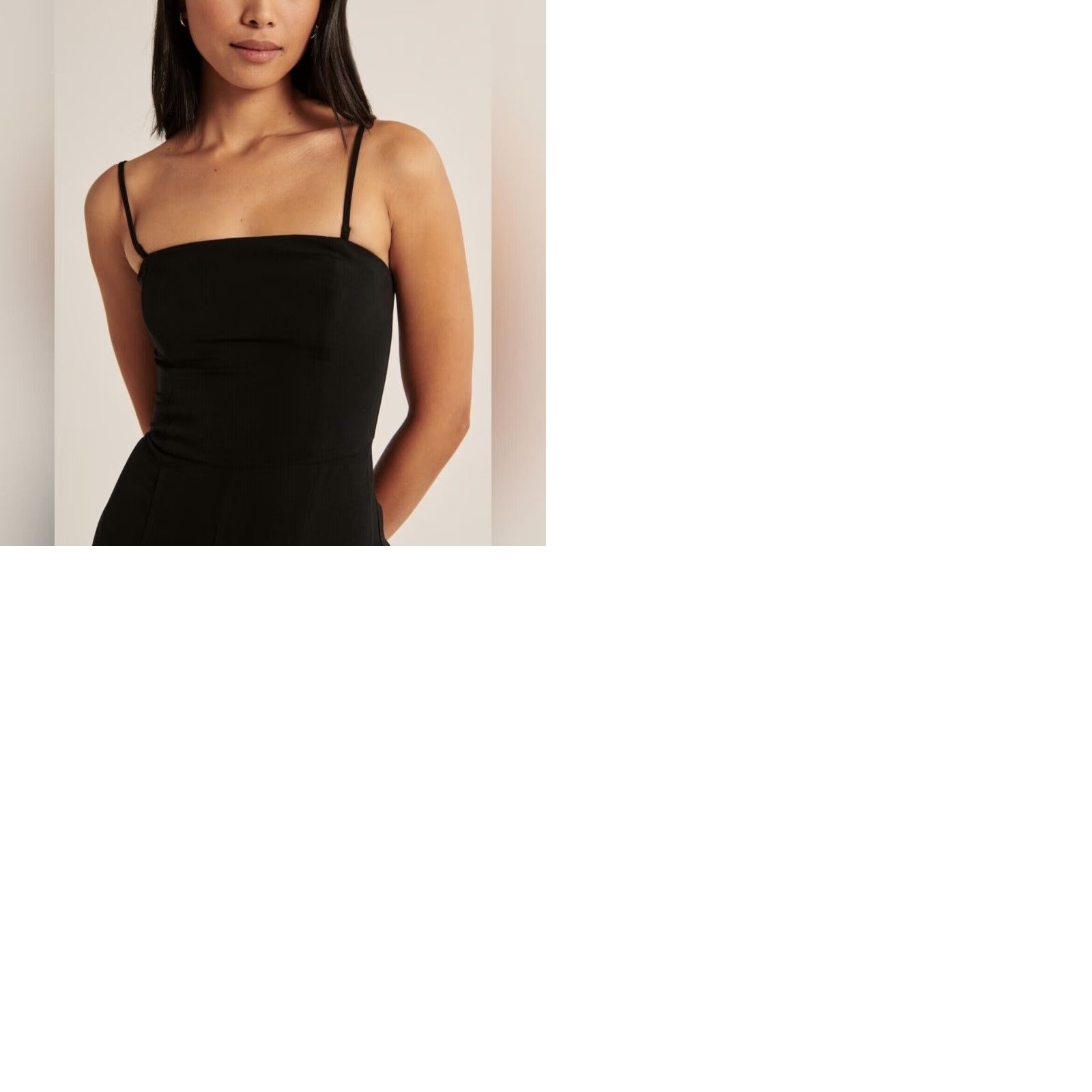 Abercrombie & Fitch Abercrombie & Fitch Strapless Split-Hem Jumpsuit Removable Straps XL Black Women One-Piece Size 40" / US 18 - 9 Thumbnail