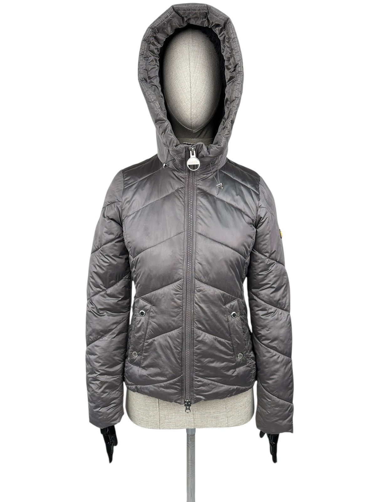 Barbour BARBOUR INTERNATIONAL Motegi Quilt Jacket Silver Women’s Size S / US 4 / IT 40 - 4 Thumbnail