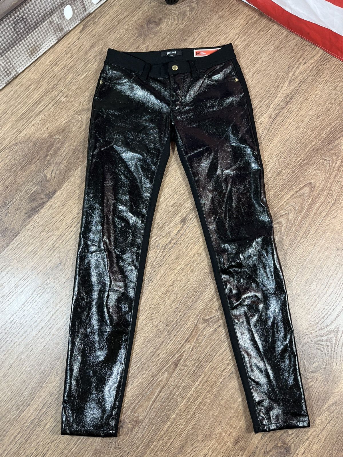Just Cavalli Just Cavalli Jeggings Pants Size S-M Gold Logo Size 28" / US 6 / IT 42 - 1 Thumbnail