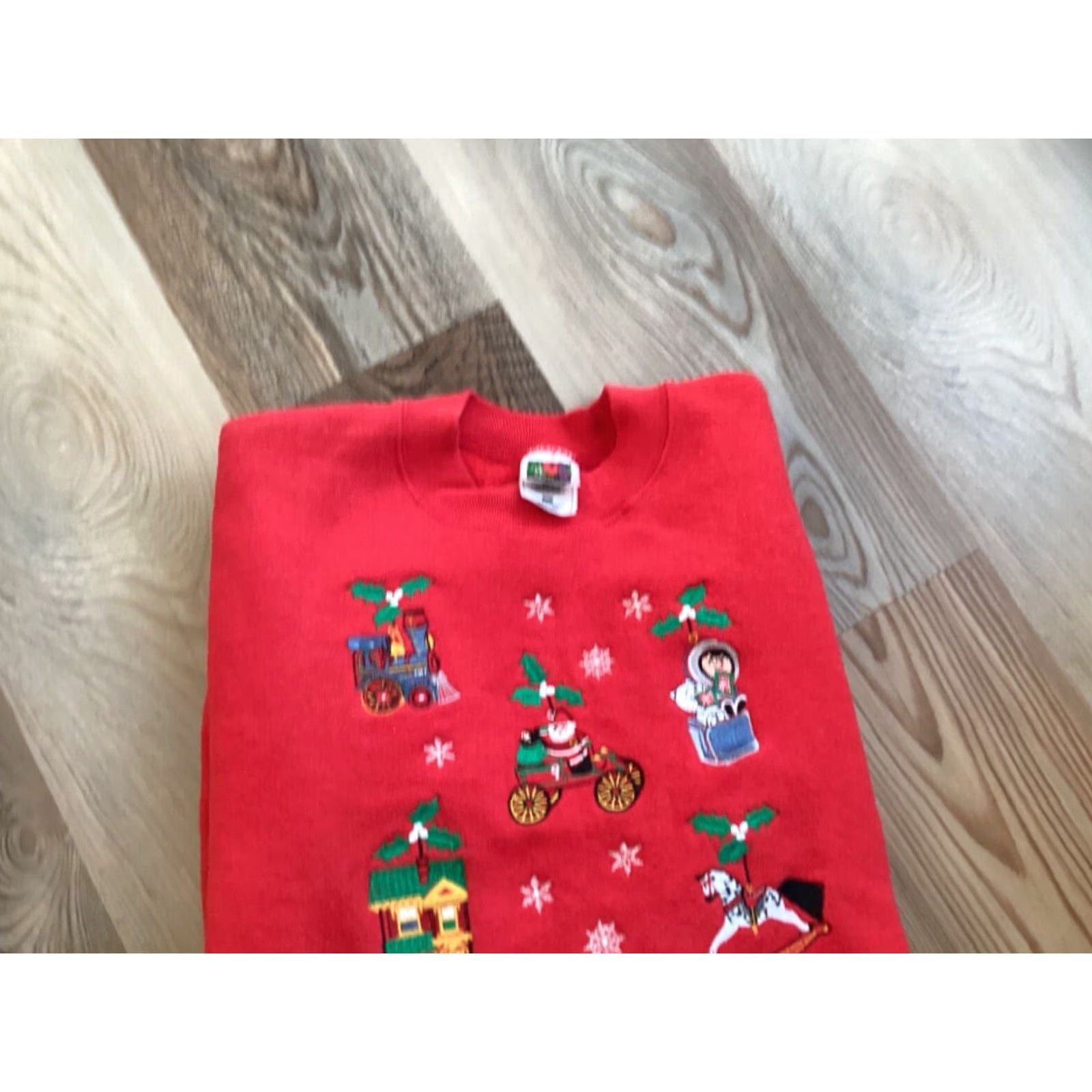 Fruit Of The Loom Vtg Hallmark Christmas Sweatshirt w/ Vtg Embroidered Keepsake Ornaments XL Size XL / US 12-14 / IT 48-50 - 7 Thumbnail