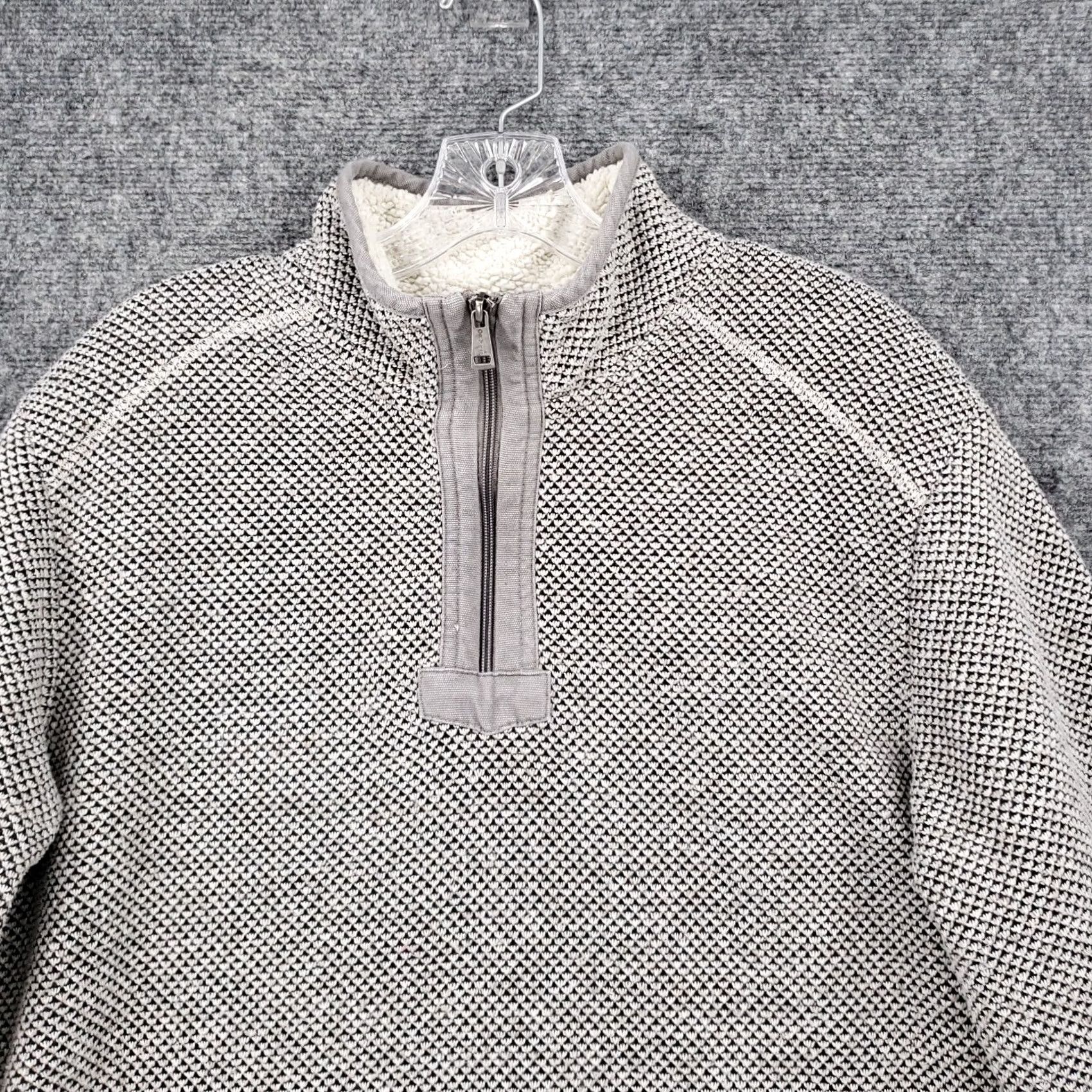 Orvis Orvis Sweater Mens M Medium Gray Sherpa Lined 1/4 Zip Pullover Mock Neck Knit Shirt Size US M / EU 48-50 / 2 - 3 Thumbnail
