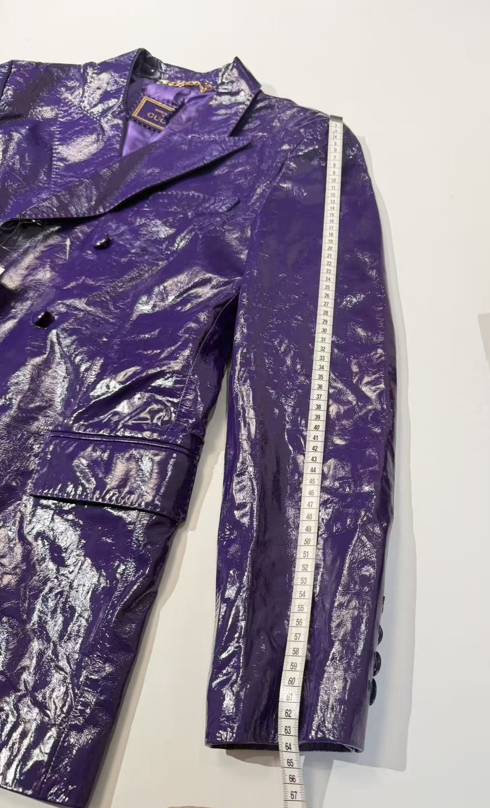 Gucci purple leather blazer size46 Size US S / EU 44-46 / 1 - 8 Thumbnail