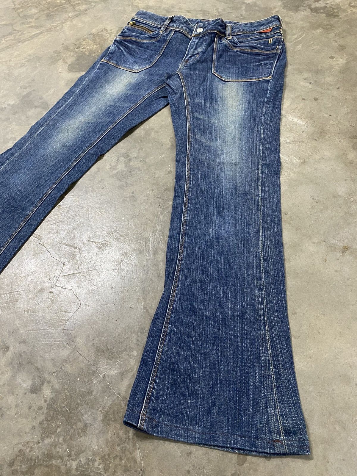 Hysteric Glamour × If Six Was Nine × Japanese Brand Flare Jeans Japan Georgia Love Jeans @255 Size US 31 - 2 Thumbnail