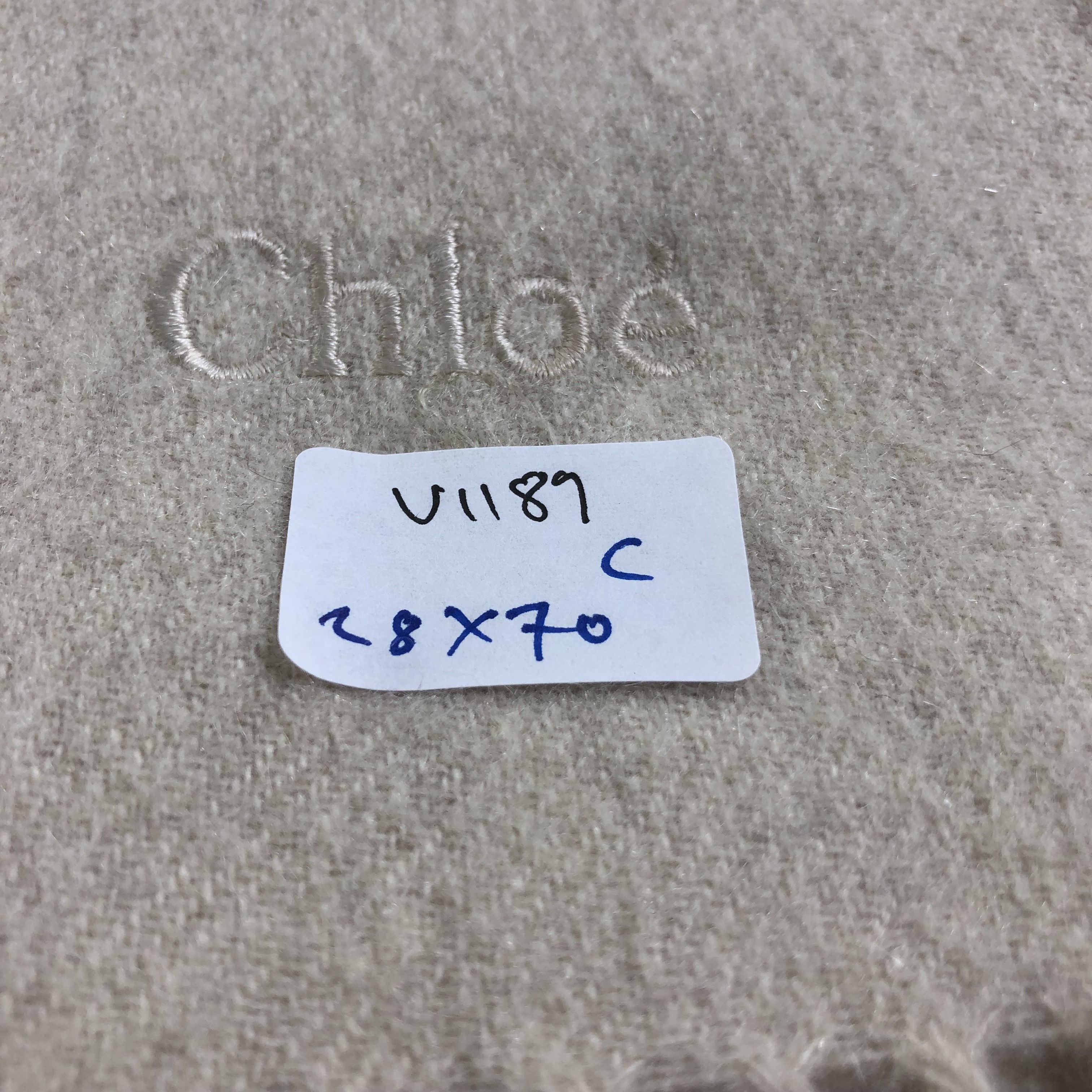 Vintage Chloe Plain Cashmere Scarf Muffler V1189 Size ONE SIZE - 12 Thumbnail