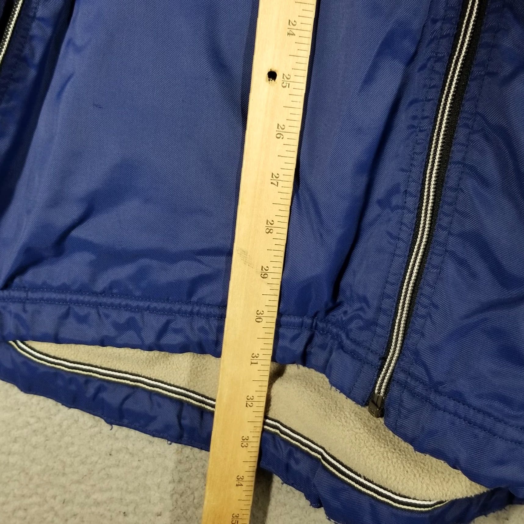 Nike VINTAGE Nike Jacket Swoosh Logo Windbreaker Wind-Resistant Blue Large Adult L Hooded Mid-Length 3-Season Mens Size US L / EU 52-54 / 3 - 6 Thumbnail