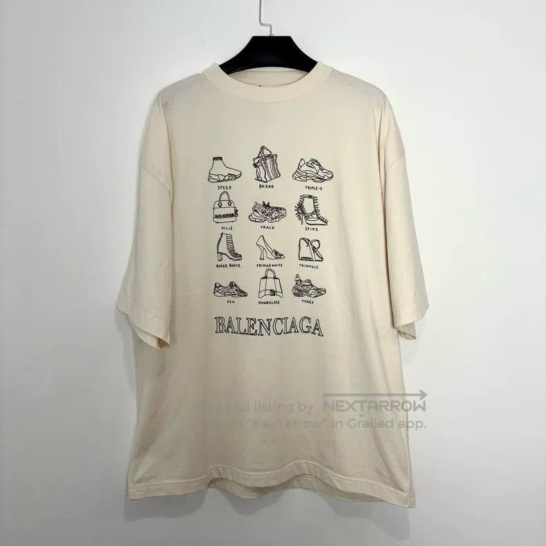 Balenciaga Balenciaga Logo Full LOGO Short Sleeve T-Shirt Size US XS / EU 42 / 0 - 1 Thumbnail