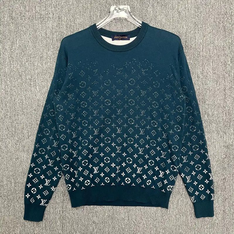 Louis Vuitton Louis Vuitton Blue Knit Sweater for Men 0089 Size US S / EU 44-46 / 1 - 1 Thumbnail