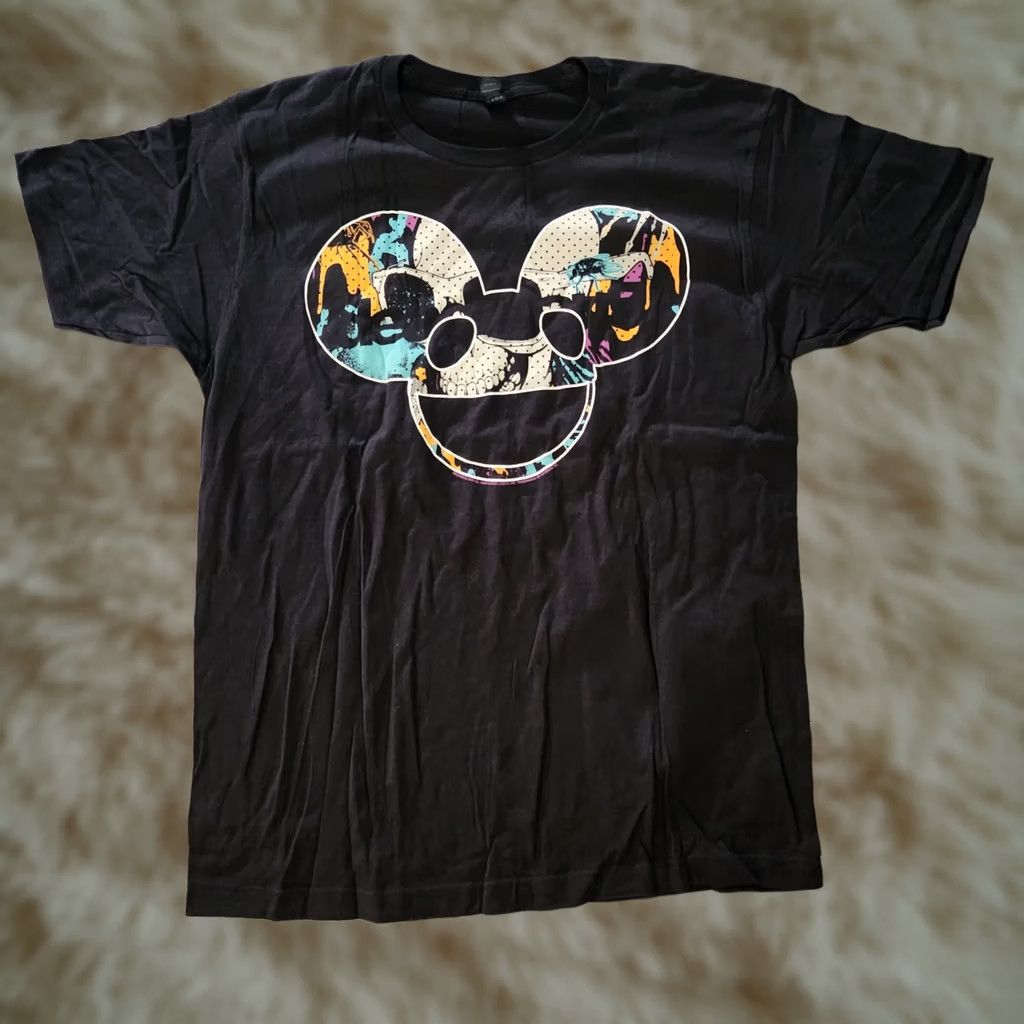 Logo 7 Dead Mau5 Mause T Shirt Tee L Black Skull Logo EDM Music Mens Shirts Size US L / EU 52-54 / 3 - 1 Thumbnail