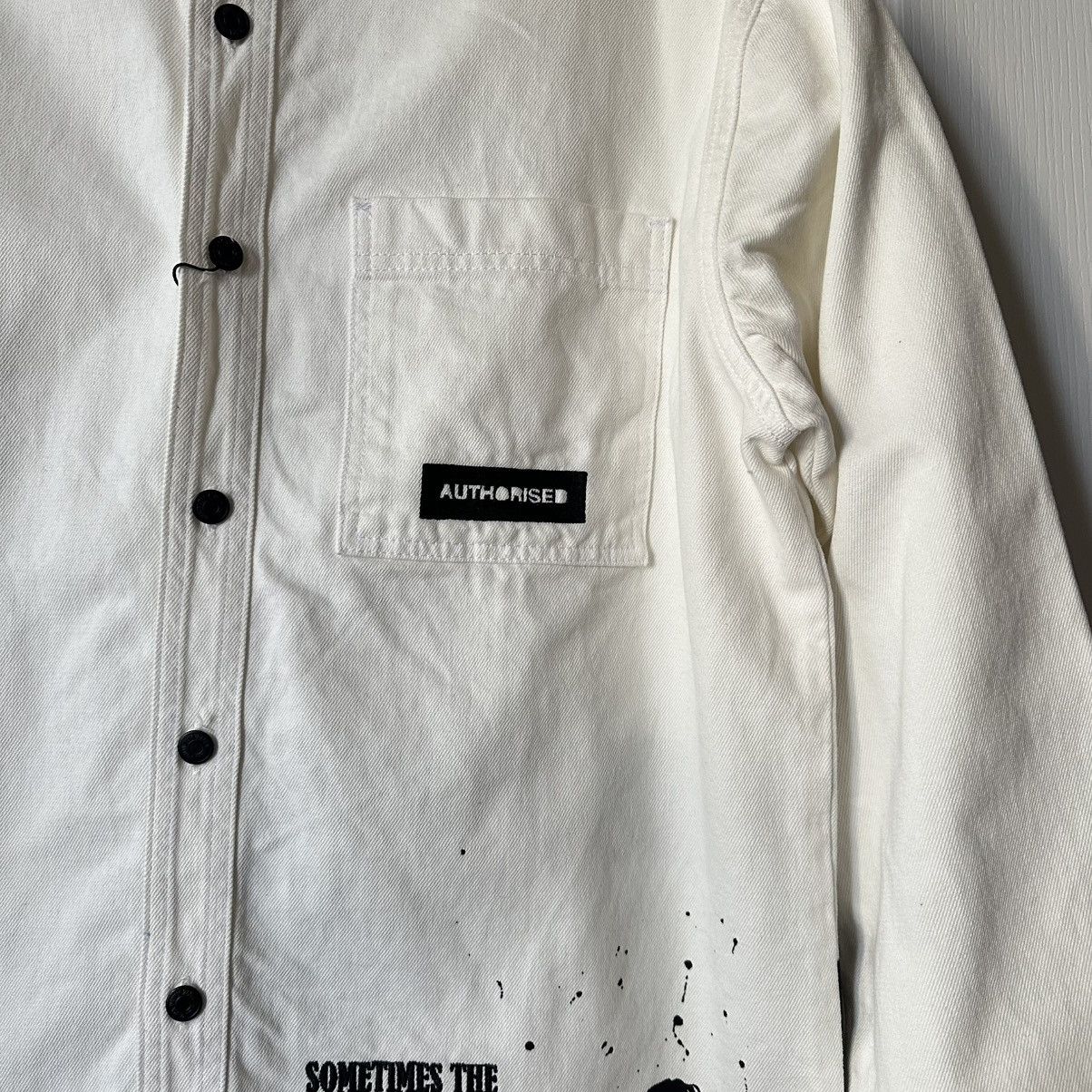 Zara New Zara Embroidered Splatter Denim Overshirt Medium Size US M / EU 48-50 / 2 - 8 Thumbnail