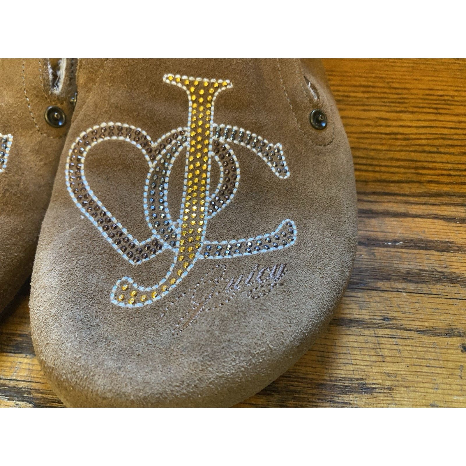 Juicy Couture Womens Juicy Couture 6.5-7 Suede Shearling Shoes Slip On Size US 6.5 / IT 36.5 - 5 Thumbnail