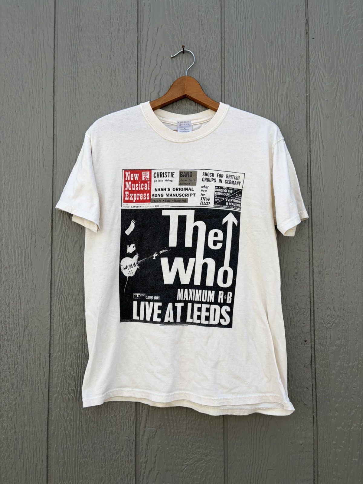 Vintage Vintage Y2K The Who live at Leeds Newspaper Band Tshirt Size US M / EU 48-50 / 2 - 1 Thumbnail