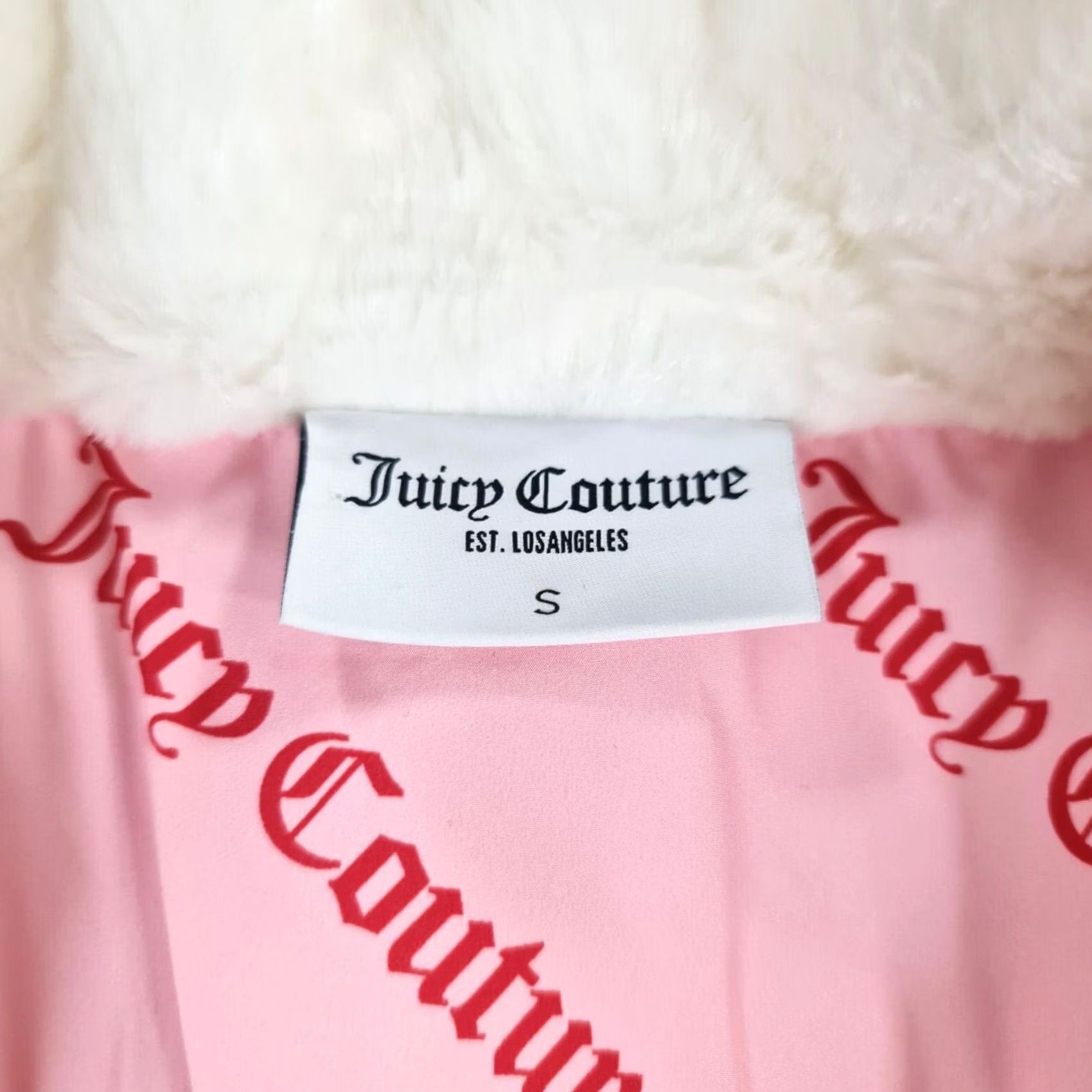 Juicy Couture Juicy Couture Womens Coat White S Longline Faux Fur Lined Pockets Overcoat Snap Closure Casual Winter 2000s Designer Mens Womens Girls Size S / US 4 / IT 40 - 3 Thumbnail