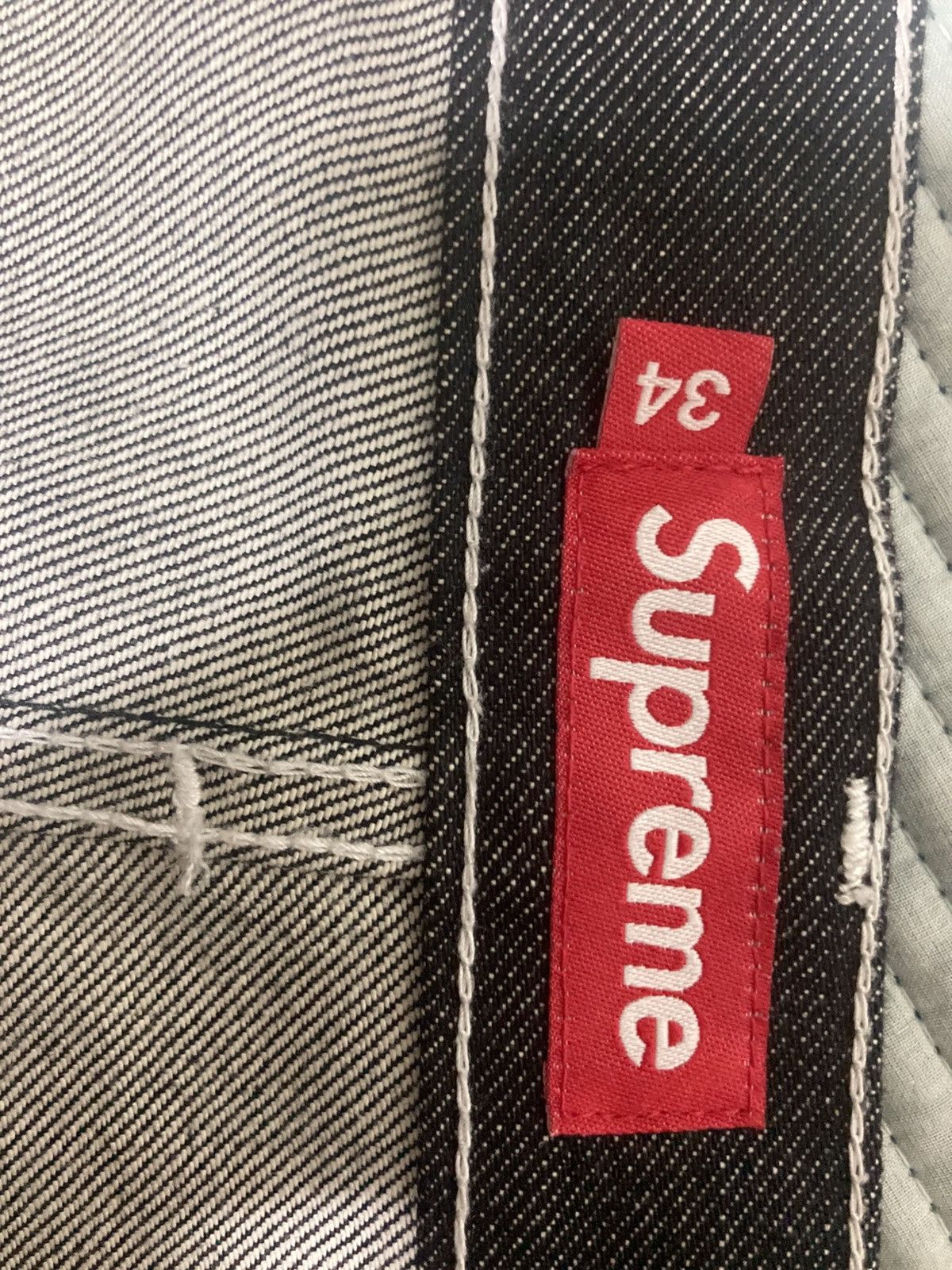 Supreme s logo rigid baggy jeans 34 denim pants