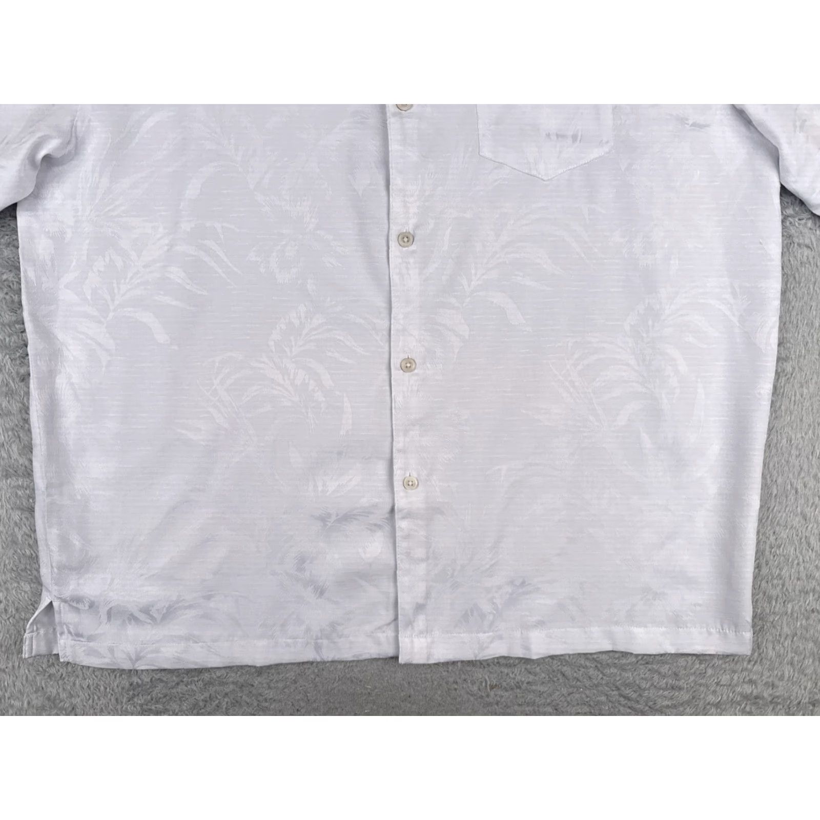 Cubavera Cubavera Shirt Men 2XL White Floral Hawaiian Rayon Blend Two Tone Short Sleeve Button-Up Casual Holiday Aloha Beach Vacation Mens Size US XXL / EU 58 / 5 - 5 Thumbnail