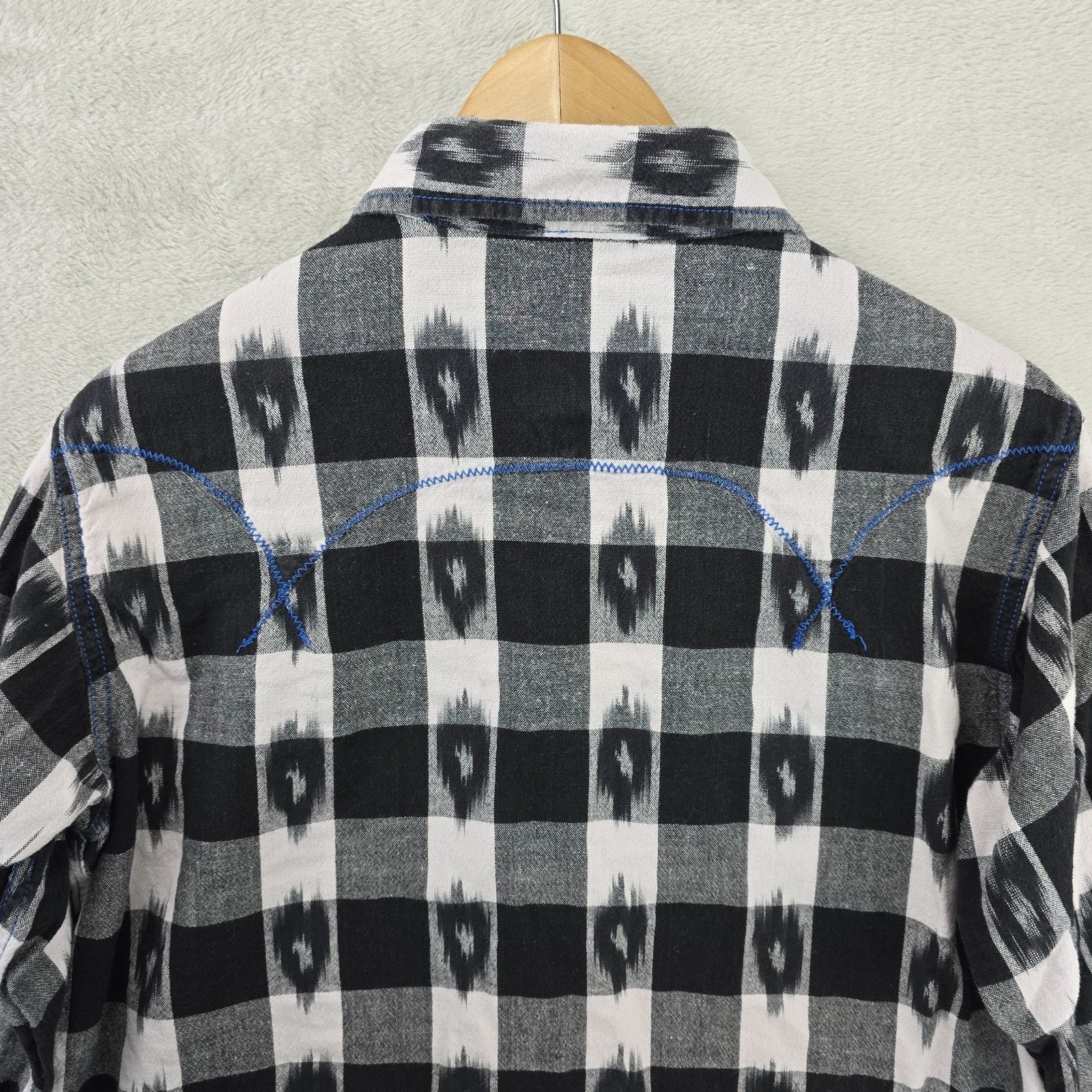 Other Ryan Michael Pearl Snap Shirt Mens Medium Plaid Western Size US M / EU 48-50 / 2 - 7 Thumbnail