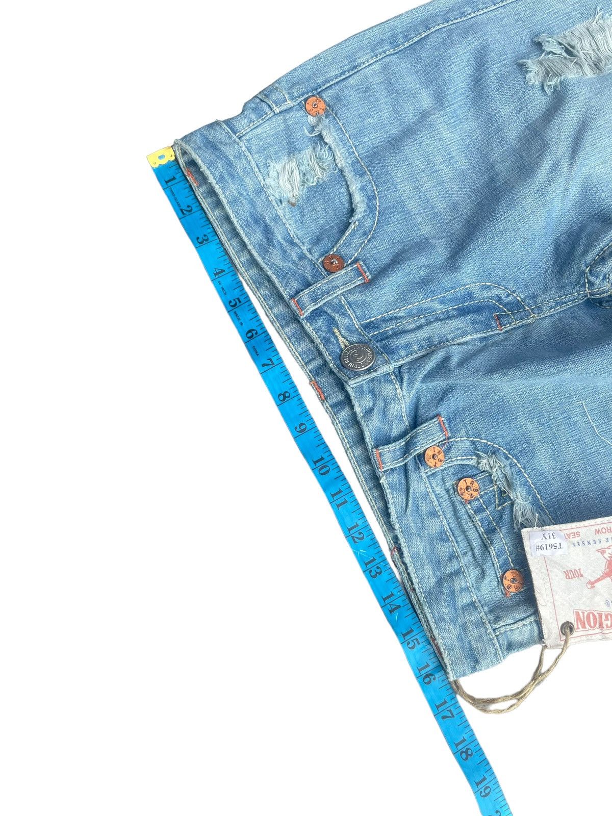 True Religion True Religion Joey Big T Distresed Denim Size 32" / US 10 / IT 46 - 16 Thumbnail