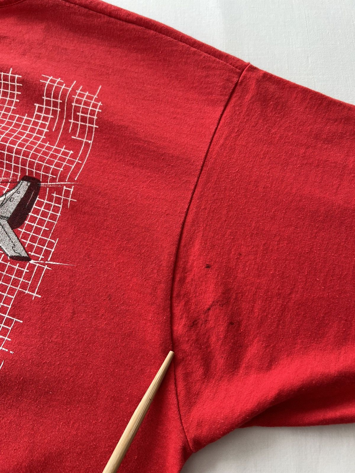 Vintage Vintage 90s P-51 Mustang Fighter-Bomber Airplane Red T-shirt Size US XL / EU 56 / 4 - 14 Thumbnail