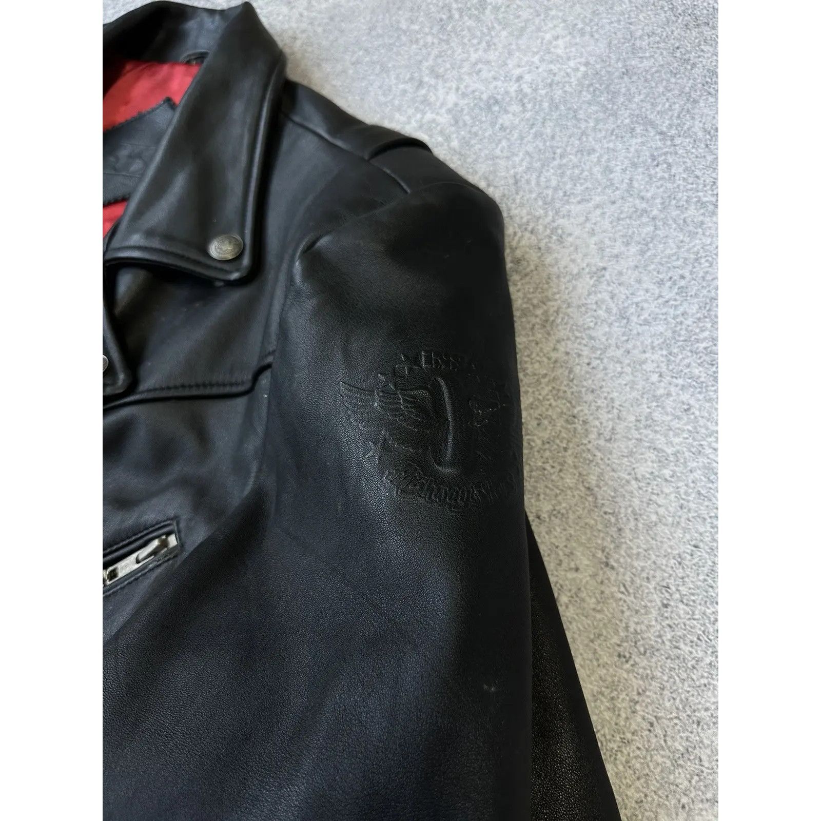 Vintage VTG IXS Highway Star Biker Heavy Leather Jacket Size US L / EU 52-54 / 3 - 14 Thumbnail