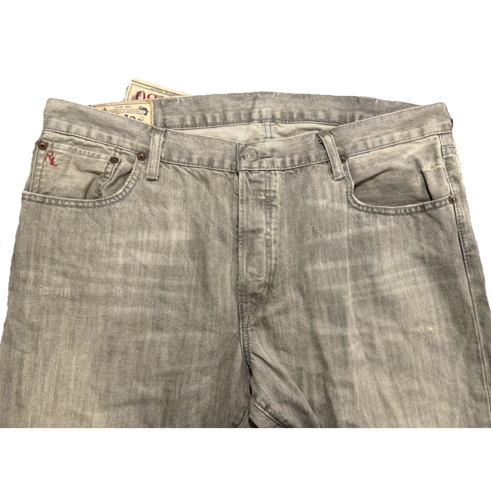 Polo Ralph Lauren VINTAGE Polo Ralph Lauren Men’s Slim Straight Jeans Size 38x30.5 Gray Wash Denim Mens Size US M / EU 48-50 / 2 - 4 Thumbnail