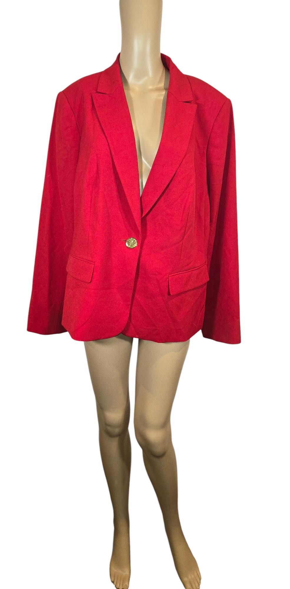 Calvin Klein Calvin Klein Red Blazer Jacket Size XXL / US 16-18 / IT 52-54 - 1 Thumbnail