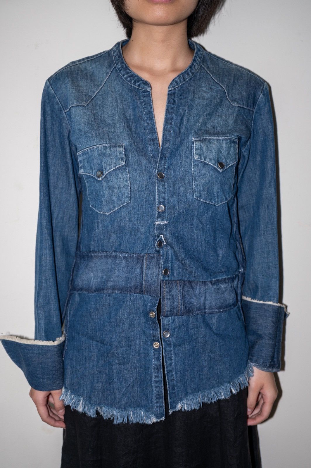 Greg Lauren Greg Lauren denim western studio deconstructed kimono shirt Size US S / EU 44-46 / 1 - 4 Thumbnail